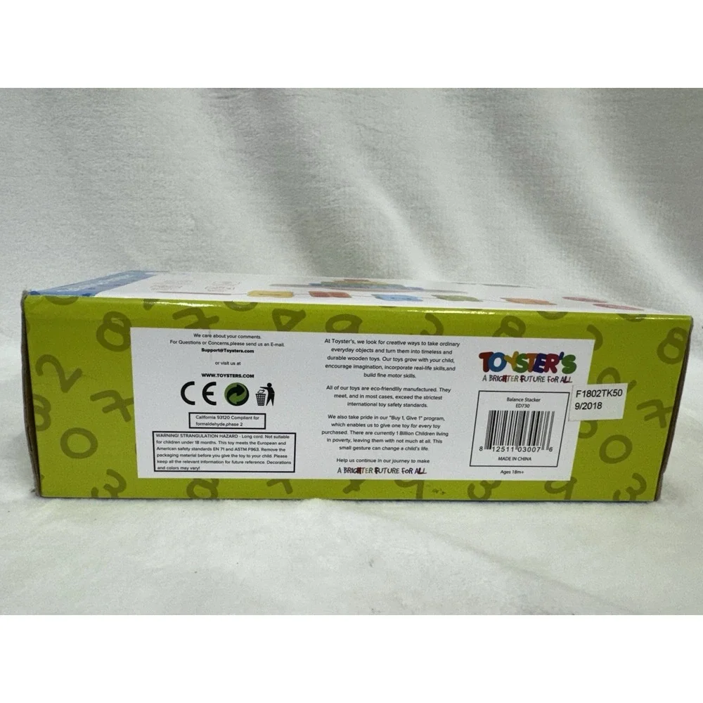 Toyster's Wooden Balance Stacker 23pc Set 18m+